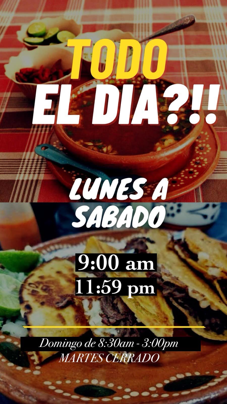 Tacos y consome los bañados